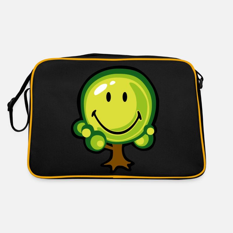 Smiley Oak Tree Retro Bag