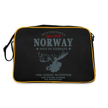 Norway Moose - Retro Tasche - Schwarz/Gold - Hinten