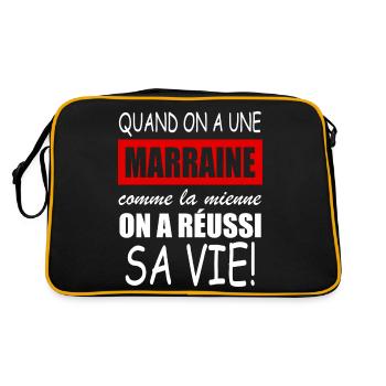 quand on a une marraine comme la mienne - Sac Retro - noir/or - Dos