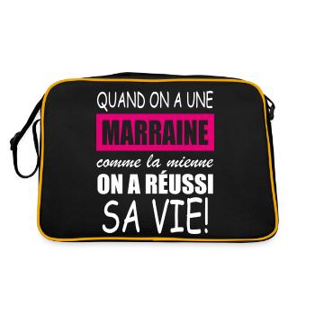 quand on a une marraine comme la mienne - Sac Retro - noir/or - Dos