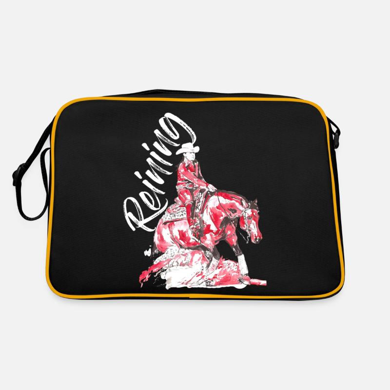 REINING - Retro Bag - black/gold