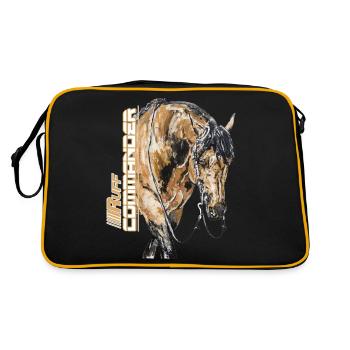 CALL COMMANDER - Retro Bag - black/gold - Back