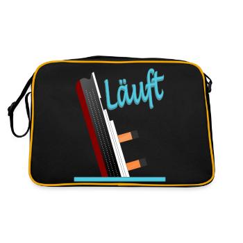 Läuft-Titanic-Version 1 - Retro Tasche - Schwarz/Gold - Hinten