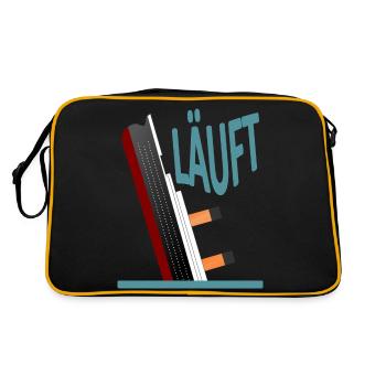 Läuft-Titanic-Version 2 - Retro Tasche - Schwarz/Gold - Hinten