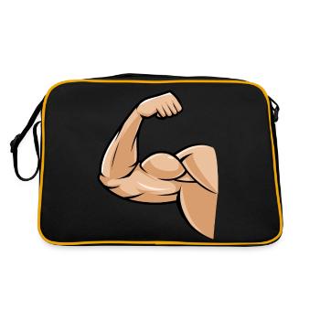 biceps muscle - Retro Bag - black/gold - Back