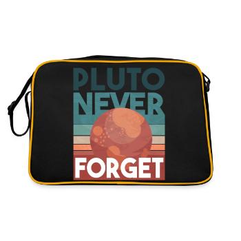Pluto never Forget - Retro Tasche - Schwarz/Gold - Hinten