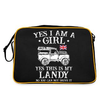 Oui je suis une fille Oui c’est mon Landy - Sac Retro - noir/or - Dos