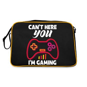 can t here you i m gaming - Retro Bag - black/gold - Back
