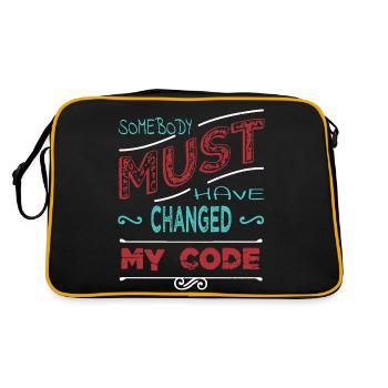 funny gift idea health informatics specialist - Retro Bag - black/gold - Back