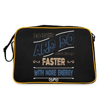 quote birthday present coffeebean milk office mug - Retro Tasche - Schwarz/Gold - Hinten