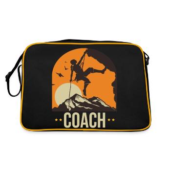 Klettertrainer Klettern Klettern Klettern Klettern Frau - Retro Tasche - Schwarz/Gold - Hinten