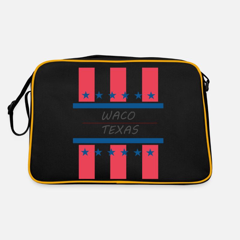Waco Texas - Retro Tasche - Schwarz/Gold