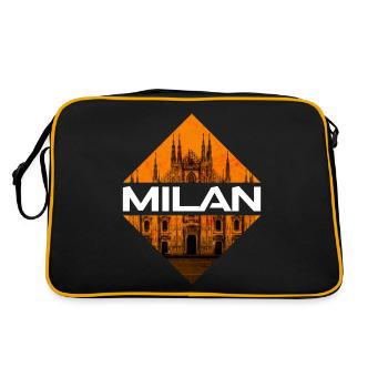Milan Milan Italie Ville Skyline Accueil Amour - Sac Retro - noir/or - Dos