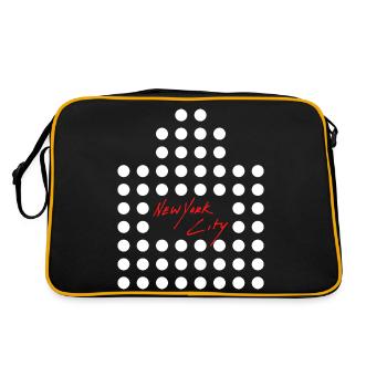 NY NEW YORK CITY USA GRATTE CIEL EN POINTS - Sac Retro - noir/or - Dos