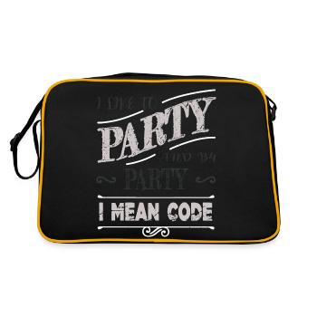 Computer Programming Quote Statement - Retro Bag - black/gold - Back