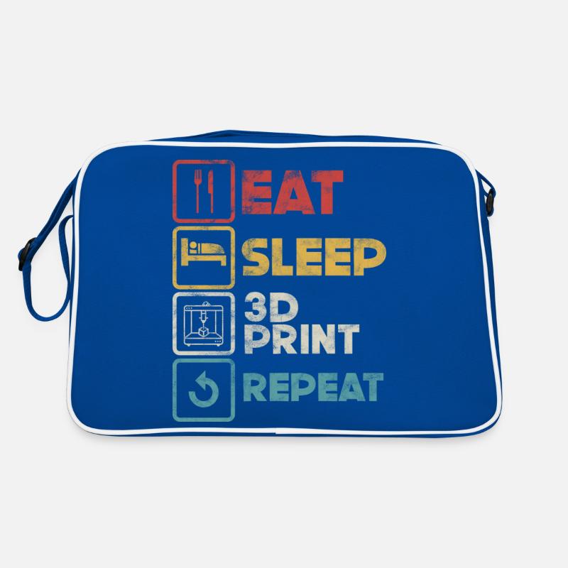 Eat Sleep Repeat – Funny Additive Manufacturing 3D Retro Bag