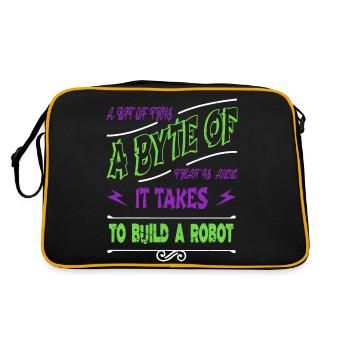 biomedical engineering christmas vacation happy - Retro Bag - black/gold - Back