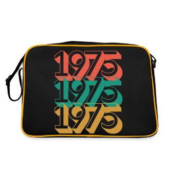 Anniversaire année 1975 / Vintage 1975 - Sac Retro - noir/or - Dos