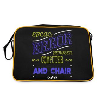 computer science gift ethical humor fingers - Retro Bag - black/gold - Back