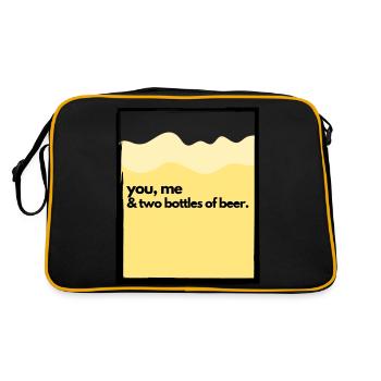 You, Me & Two Bottles of Beer - Retro Bag - black/gold - Back