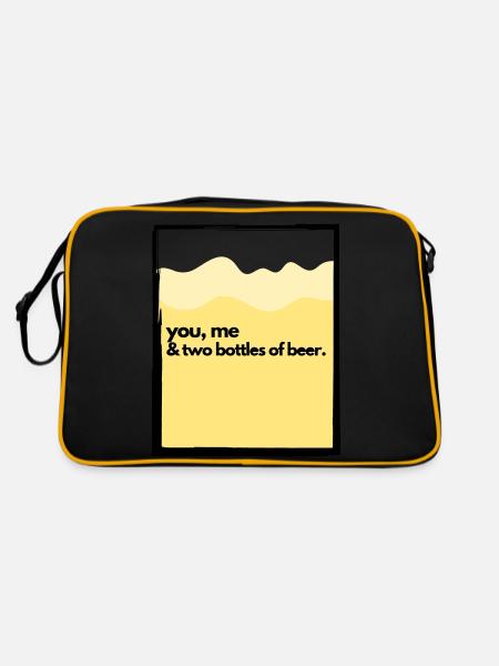 You, Me & Two Bottles of Beer - Retro Bag - black/gold - Back
