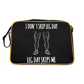 Je ne saute pas le jour de la jambe, le jour de la jambe me saute - Sac Retro - noir/or - Dos