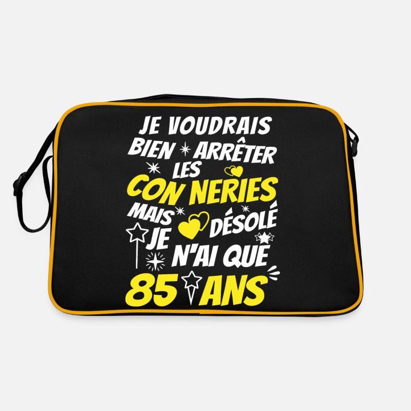 conneries 85 ans / cadeau anniversaire 85 ans Sac Retro