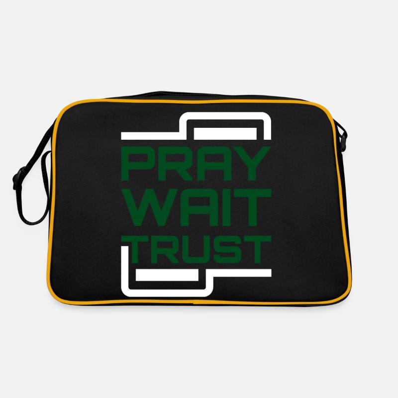 Pray Wait Trust Retro Tasche