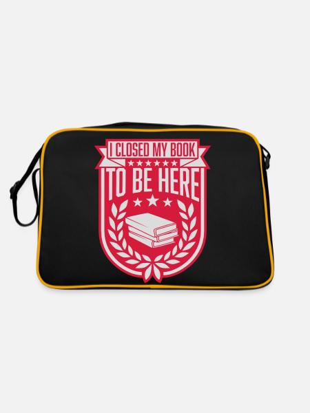 J’ai fermé mon livre - Sac Retro - noir/or - Dos