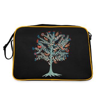 Arbre. Arbre de vie. Yggdrasil - Sac Retro - noir/or - Dos