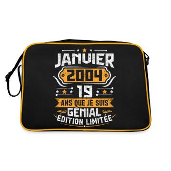 Rétro Cadeau D'anniversaire 19 Ans Janvier 2004 - Sac Retro - noir/or - Dos
