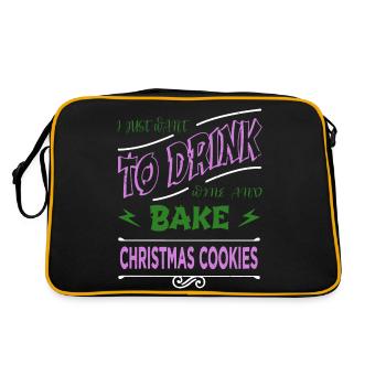 present balanced diet beard gang winemaker teach - Retro Tasche - Schwarz/Gold - Hinten