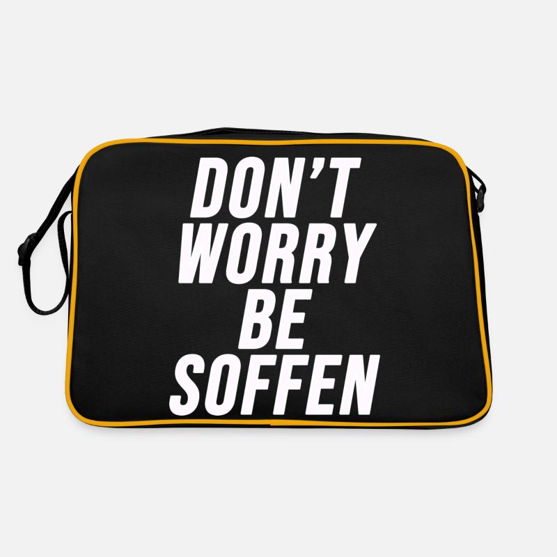 Don't worry, be soffen - Partyshirt Retro Tasche