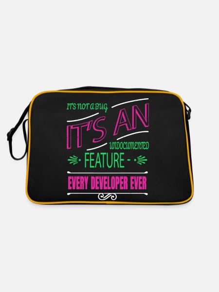 Gift Idea Statement - Retro Bag - black/gold - Back