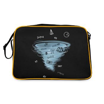 Math Lesson Mathematics Math Problem Solution - Retro Bag - black/gold - Back