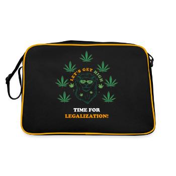 Cannabis. Cannabis. Dicton. Idée cadeau.Légalisation - Sac Retro - noir/or - Dos