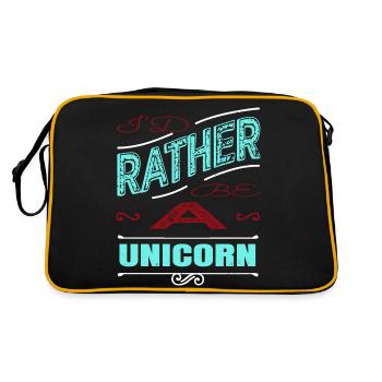 cadeaux d’anniversaire geek rainbow créature mythique - Sac Retro - noir/or - Dos