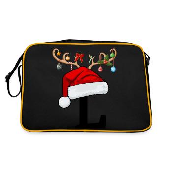 Lettre L bonnet de Noël - Sac Retro - noir/or - Dos