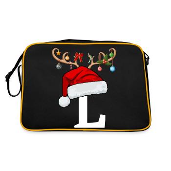 Lettre L bonnet de Noël - Sac Retro - noir/or - Dos