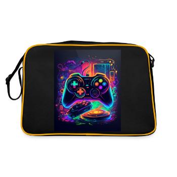 C’est l’heure du jeu : pas de temps pour les perdants - Sac Retro - noir/or - Dos
