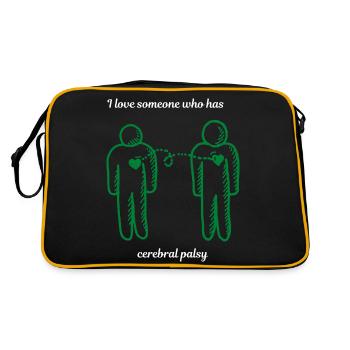 I love someone who has cerebral palsy - Retro Bag - black/gold - Back