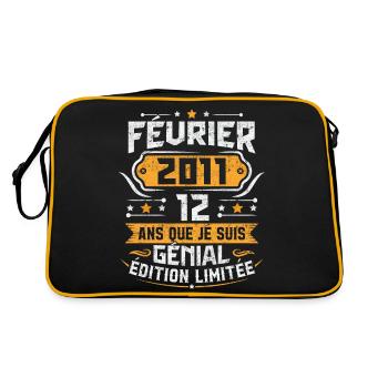 Rétro Cadeau D'anniversaire 12 Ans Février 2011 - Sac Retro - noir/or - Dos