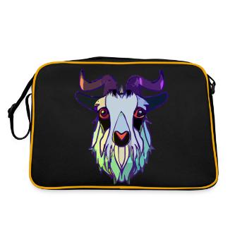 Goat head - Retro Bag - black/gold - Back