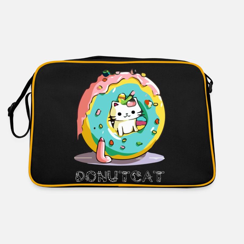 Donutcat (Donutkatze) Retro Tasche