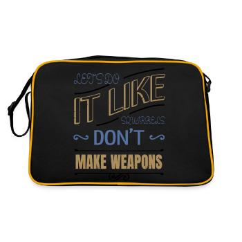 Mouvement de la paix Famille Geek Paix Citation amusante - Sac Retro - noir/or - Dos