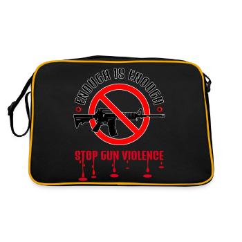 STOP GUN VIOLENCE | ENOUGH IS ENOUGH - Retro Bag - black/gold - Back