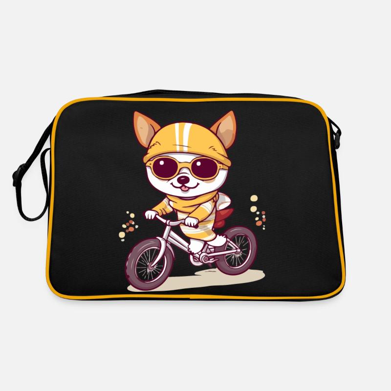 Lilo le chien au vélo Sac Retro