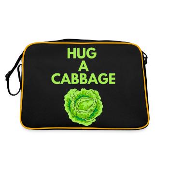 HUG A CABBAGE - Retro Bag - black/gold - Back