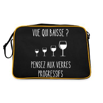 vue qui baisse - Sac Retro - noir/or - Dos