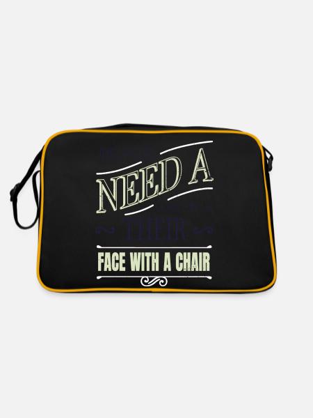 statement humor gift gift idea geek - Retro Tasche - Schwarz/Gold - Hinten